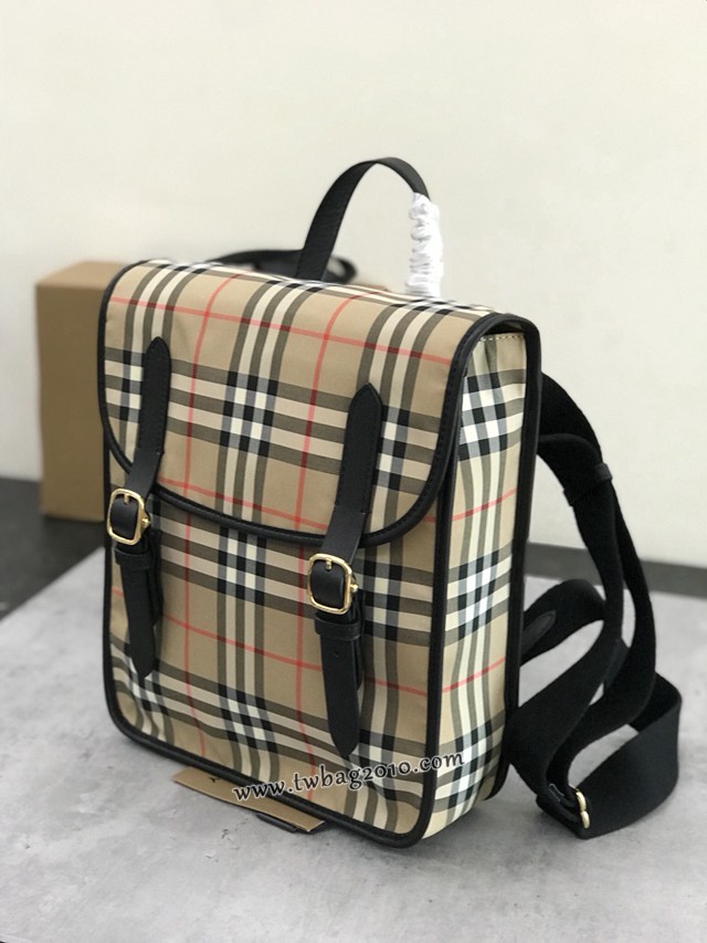 Burberry專門店新款格紋雙肩包 巴寶莉vintage復古紋男士背包 yxb1100